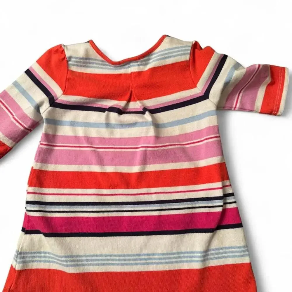 Gymboree Girls Striped Knit Dress with Bow Pockets
